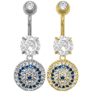 Surgical Steel Evil Eye Belly Ring