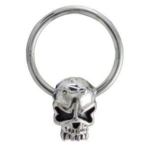 Surgical Steel Punk Skull Captive Ring