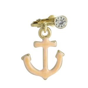 Surgical Steel Gold PVD Dangle Peach Anchor