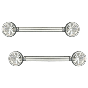 Surgical Steel Nipple Bar w/ Jewels
