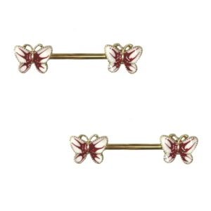 Surgical Steel Butterfly Nipple Bar