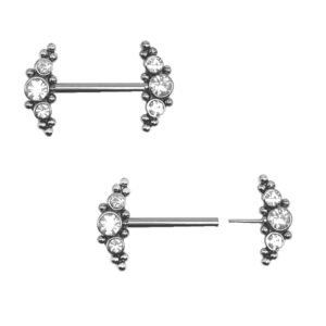 Surgical Steel Push In Nipple Bar