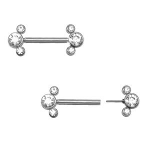 Surgical Steel Push in Nipple Bar