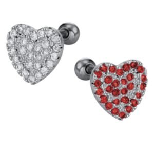 Heart CZ Stone Tragus