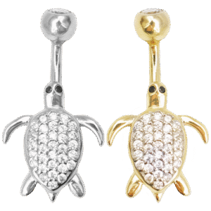Surgical Steel Sea Turtle Belly Ring