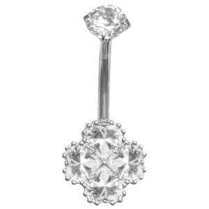 Surgical Steel Clover Belly Ring