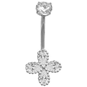 Surgical Steel Flower Belly Ring