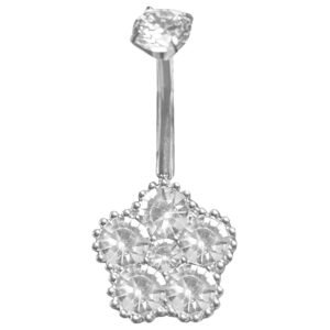Surgical Steel Flower Belly Ring