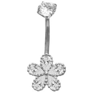 Surgical Steel Flower Belly Ring
