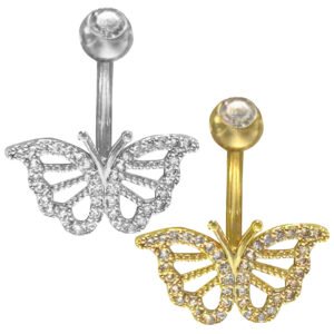 Surgical Steel Butterfly Belly Ring
