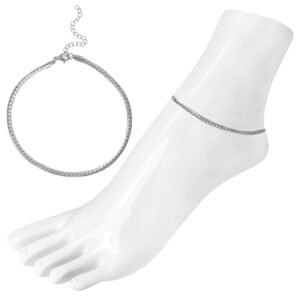 Stainless Steel Rough Edge Cuban Chain Anklet