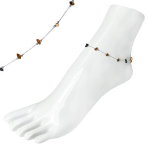 Stainless Steel Tiger Eye Anklet