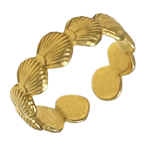 Adjustable Stainless Steel Small Shells Ring