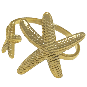 Adjustable Stainless Steel Big & Small Starfish Ring