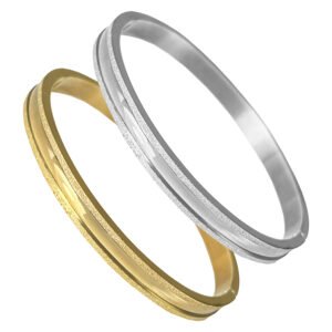 Stainless Steel Sparkly Bangle Bracelet - 6MM