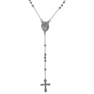 Stainless Steel Rosary of Virgin Mary w/ Beads