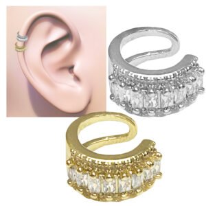 Fashion Baguette Jeweled Ear Cuff