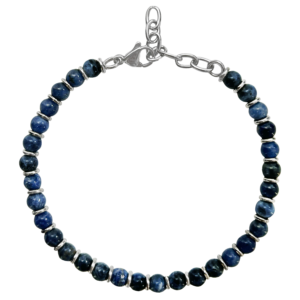 Stainless Steel Lapis Lazuli Bead Bracelet