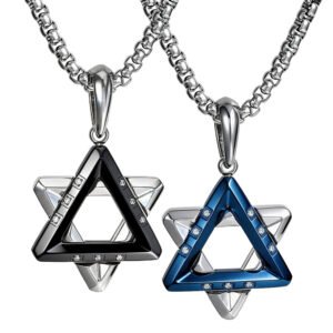 Stainless Steel Star of David Necklace